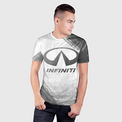 Футболка спортивная мужская Infiniti - white gradient, цвет: 3D-принт — фото 2