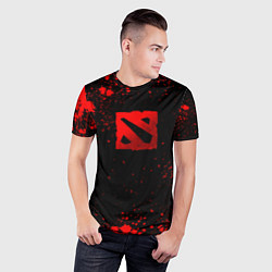Футболка спортивная мужская Красные брызги - Dota 2, цвет: 3D-принт — фото 2