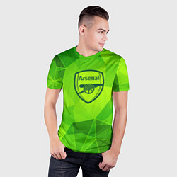 Футболка спортивная мужская Arsenal green poly, цвет: 3D-принт — фото 2