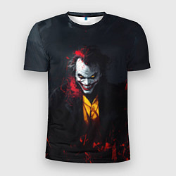 Футболка спортивная мужская Джокер в красной краске, цвет: 3D-принт