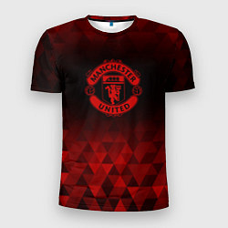 Футболка спортивная мужская Manchester United red poly, цвет: 3D-принт