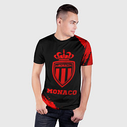 Футболка спортивная мужская Monaco - red gradient, цвет: 3D-принт — фото 2