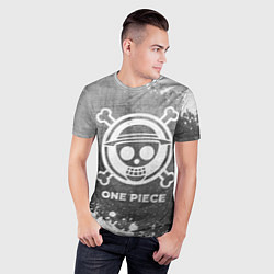Футболка спортивная мужская One Piece - grey gradient, цвет: 3D-принт — фото 2