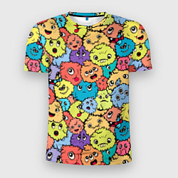 Мужская спорт-футболка Милые монстрики пришельцы