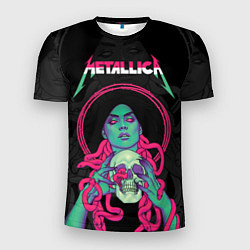 Мужская спорт-футболка Metallica - witch with the skull