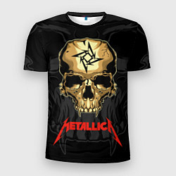 Футболка спортивная мужская Metallica - skull with fangs, цвет: 3D-принт
