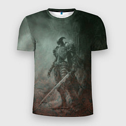Мужская спорт-футболка Элитный воин-скелет