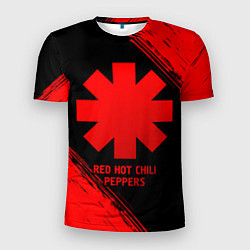 Футболка спортивная мужская Red Hot Chili Peppers - red gradient, цвет: 3D-принт