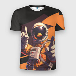 Футболка спортивная мужская Птичий астронавт, цвет: 3D-принт