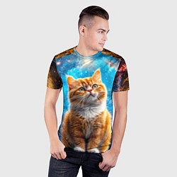 Футболка спортивная мужская Манчкин в космосе, цвет: 3D-принт — фото 2