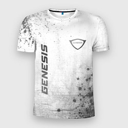 Мужская спорт-футболка Genesis - white gradient вертикально
