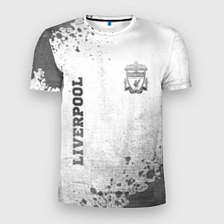 Мужская спорт-футболка Liverpool - white gradient вертикально