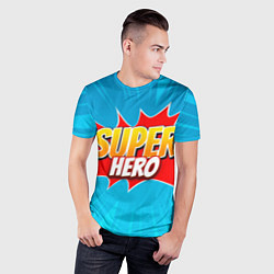 Футболка спортивная мужская Superhero comic style, цвет: 3D-принт — фото 2
