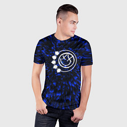 Футболка спортивная мужская Blink 182 blue energy, цвет: 3D-принт — фото 2