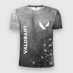 Мужская спорт-футболка Valorant - grey gradient вертикально