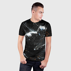 Футболка спортивная мужская Человек-паук в черном костюме, цвет: 3D-принт — фото 2