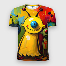 Футболка спортивная мужская Арт с человечками, цвет: 3D-принт