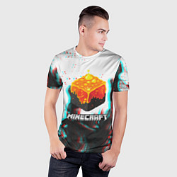 Футболка спортивная мужская Minecraft glitch, цвет: 3D-принт — фото 2