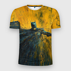 Мужская спорт-футболка Бэтмен нарисованный кистью