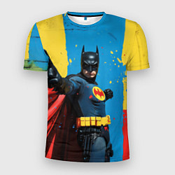 Мужская спорт-футболка Бэтмен предупреждает