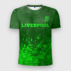 Футболка спортивная мужская Liverpool - green gradient посередине, цвет: 3D-принт