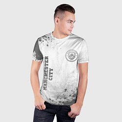 Футболка спортивная мужская Manchester City - white gradient вертикально, цвет: 3D-принт — фото 2
