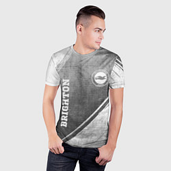 Футболка спортивная мужская Brighton - grey gradient вертикально, цвет: 3D-принт — фото 2