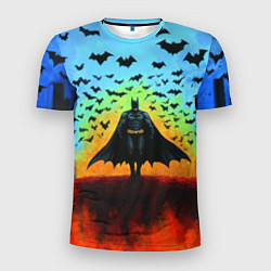 Мужская спорт-футболка Бэтмен и летучие мыши
