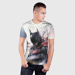 Футболка спортивная мужская Бэтмен в тумане, цвет: 3D-принт — фото 2