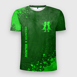 Мужская спорт-футболка Hunter x Hunter - green gradient вертикально