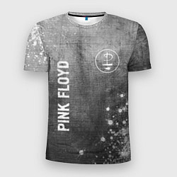 Мужская спорт-футболка Pink Floyd - grey gradient вертикально