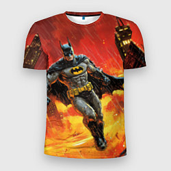 Футболка спортивная мужская Бэтмен застыл в воздухе, цвет: 3D-принт