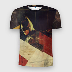 Футболка спортивная мужская Бэтмен ретро стиль, цвет: 3D-принт