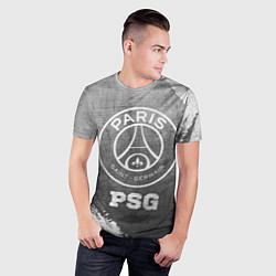 Футболка спортивная мужская PSG - grey gradient, цвет: 3D-принт — фото 2