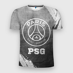 Футболка спортивная мужская PSG - grey gradient, цвет: 3D-принт