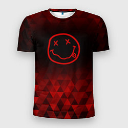 Футболка спортивная мужская Nirvana red poly, цвет: 3D-принт