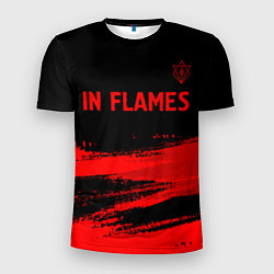 Футболка спортивная мужская In Flames - red gradient посередине, цвет: 3D-принт