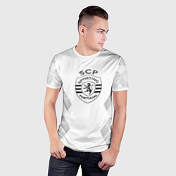 Футболка спортивная мужская Sporting white poly, цвет: 3D-принт — фото 2