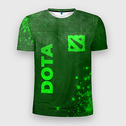Мужская спорт-футболка Dota - green gradient вертикально