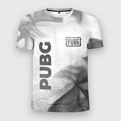 Мужская спорт-футболка PUBG - white gradient вертикально