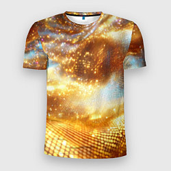 Футболка спортивная мужская Блестящая золотая текстура, цвет: 3D-принт