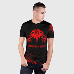 Футболка спортивная мужская Король и Шут - red gradient, цвет: 3D-принт — фото 2