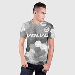 Футболка спортивная мужская Volvo - grey gradient посередине, цвет: 3D-принт — фото 2