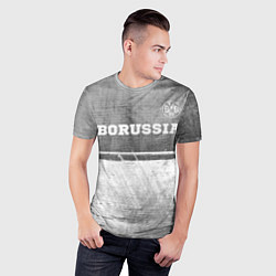 Футболка спортивная мужская Borussia - grey gradient посередине, цвет: 3D-принт — фото 2