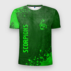 Футболка спортивная мужская Scorpions - green gradient вертикально, цвет: 3D-принт