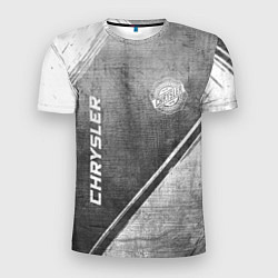 Мужская спорт-футболка Chrysler - grey gradient вертикально