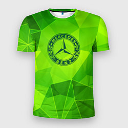 Футболка спортивная мужская Mercedes green poly, цвет: 3D-принт