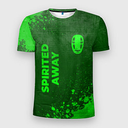 Мужская спорт-футболка Spirited Away - green gradient вертикально