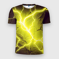 Мужская спорт-футболка Color yellow black