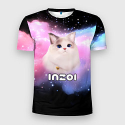 Футболка спортивная мужская Inzoi логотип и кошечка на облаке, цвет: 3D-принт